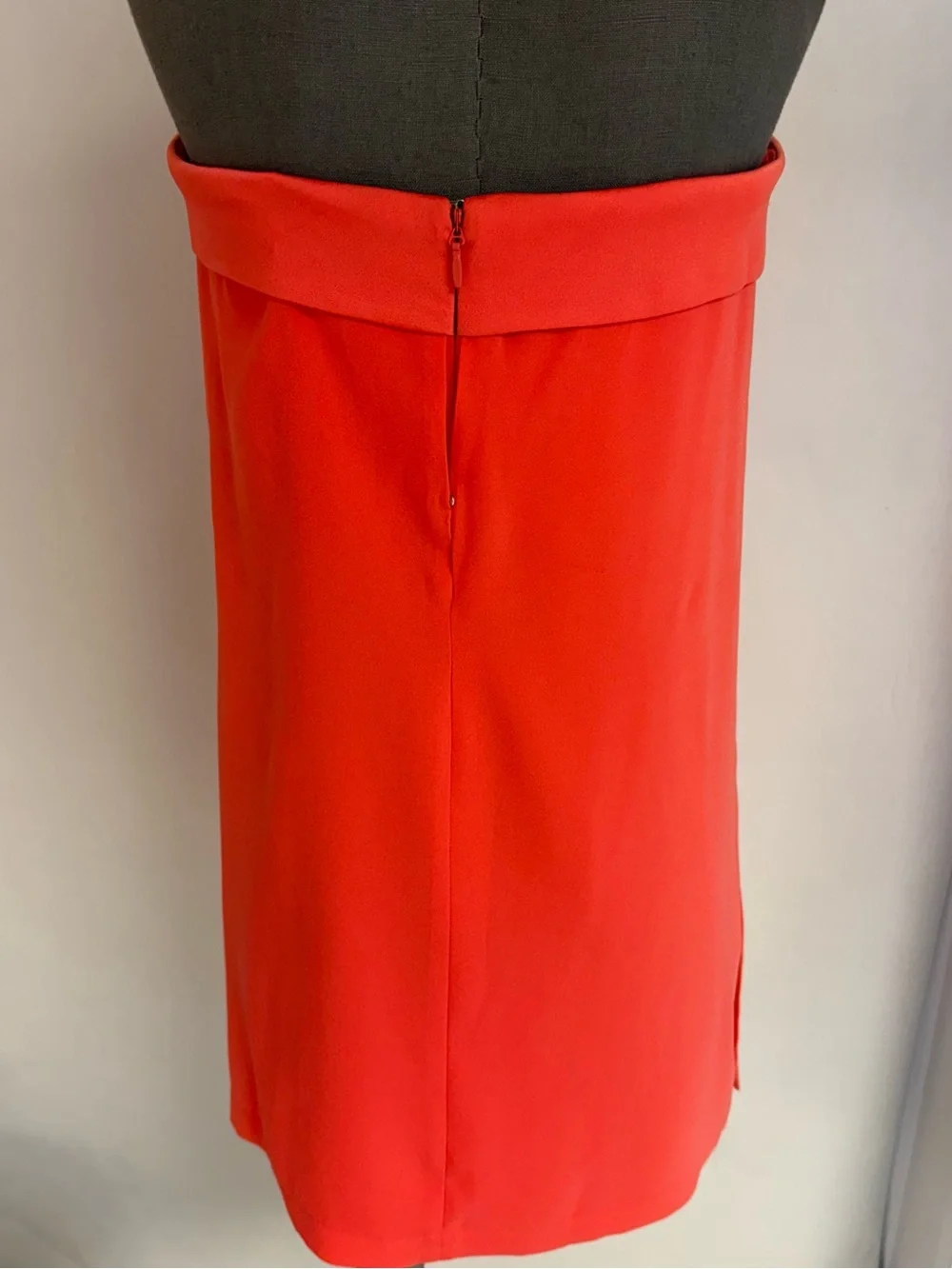 BCBGMAXAZRIA Strapless Coral-Orange Shift Dress NWT - Picture 11 of 12